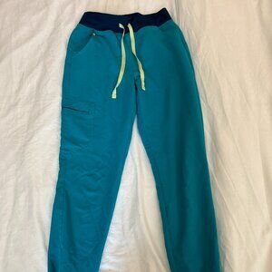 FIGS Womens teal High Waisted Zamora Jogger Scrub